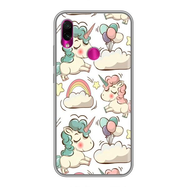 Чехол для Сяоми Редми Ноут 7 - (Единорожки - Новинки) (AlphaPrint) – Единорожки