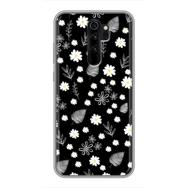 Чехлы с тематикой "ЦВЕТЫ" на Xiaomi Redmi Note 8 Pro – цветение на чорном