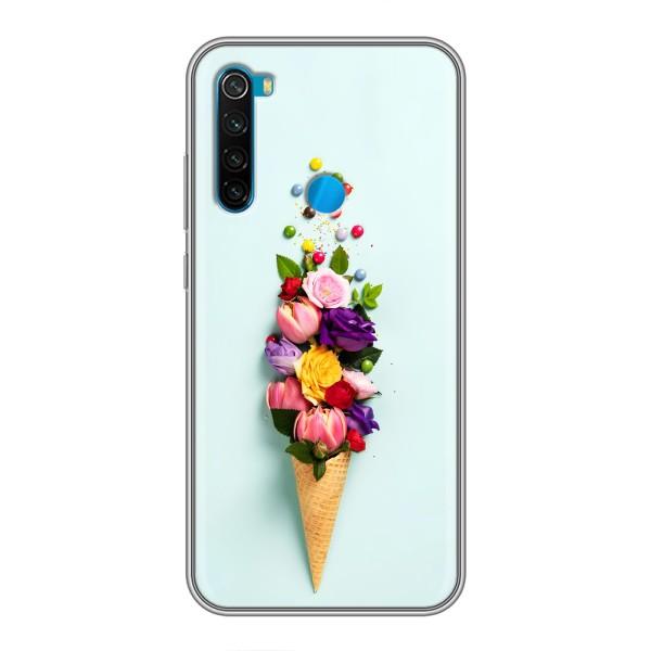 Чехлы с тематикой "ЦВЕТЫ" на Xiaomi Redmi Note 8 – Цветок-мороженное