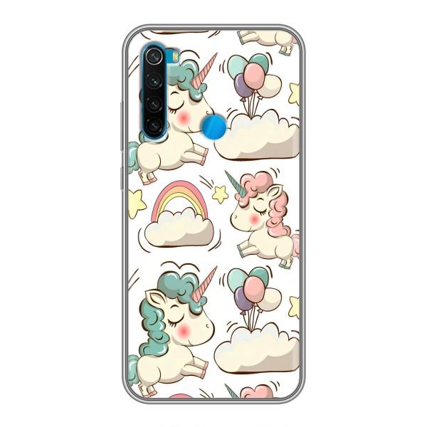 Чехол для Сяоми Редми Ноут 8Т - (Единорожки - Новинки) (AlphaPrint) – Единорожки