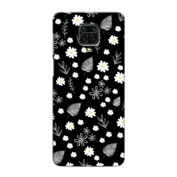 Чохли з тематикою "КВІТИ" на Xiaomi Redmi Note 9 Pro – цвітіння на чорному