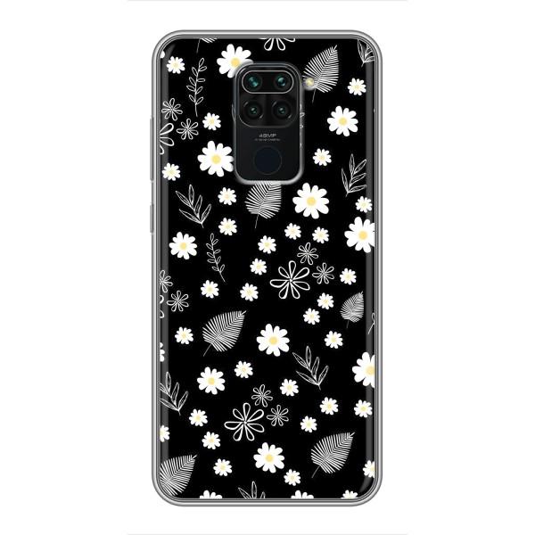 Чохли з тематикою "КВІТИ" на Xiaomi Redmi Note 9 – цвітіння на чорному