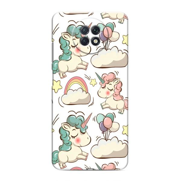 Чехол для Сяоми Редми Ноут 9Т - (Единорожки - Новинки) (AlphaPrint) – Единорожки