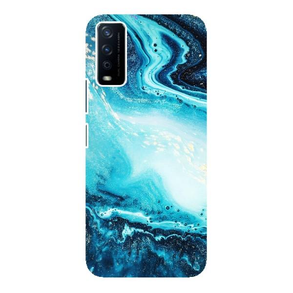 Мраморный чехол на ViVO Y12s (VPrint) – Голубой мрамор