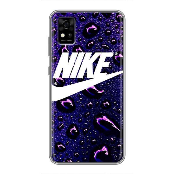 Чохол з логтипом Найк на ZTE Blade A31 – Найк на фіолетовому
