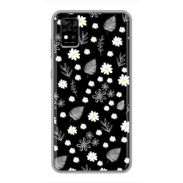 Чохли з тематикою "КВІТИ" на ZTE Blade A31 – цвітіння на чорному