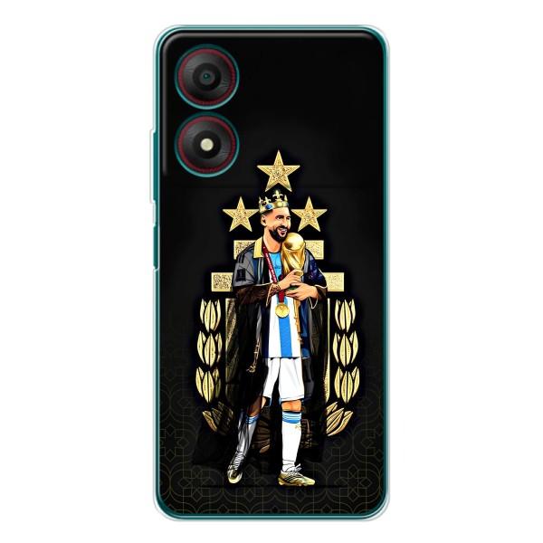 Чехлы для ZTE Blade A34 (Leo чемпион) (AlphaPrint) – Месси Король