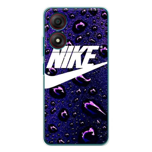 Чохол з логтипом Найк на ZTE Blade A34 – Найк на фіолетовому