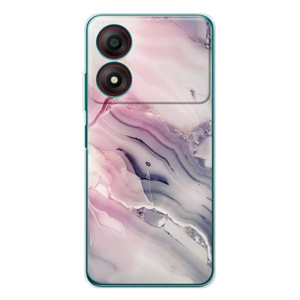Мраморный чехол на ZTE Blade A34 (VPrint) – Пурпурный Мрамор