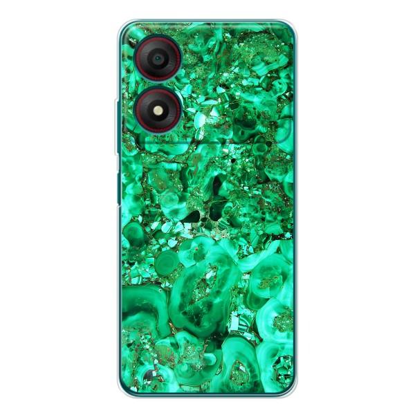 Мраморный чехол на ZTE Blade A34 (VPrint) – Салатный Мрамор