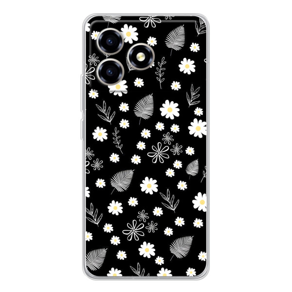Чохли з тематикою "КВІТИ" на ZTE Blade A36 – цвітіння на чорному