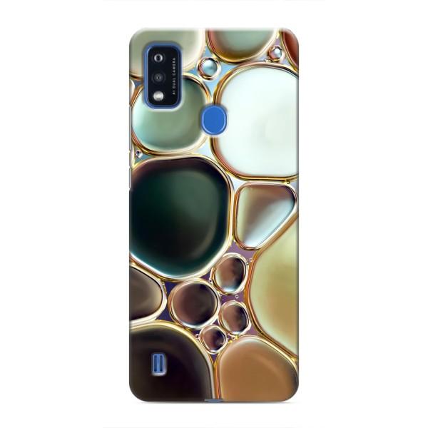 Мраморний чехол на ZTE Blade A51 (VPrint) – Радужний Мрамор