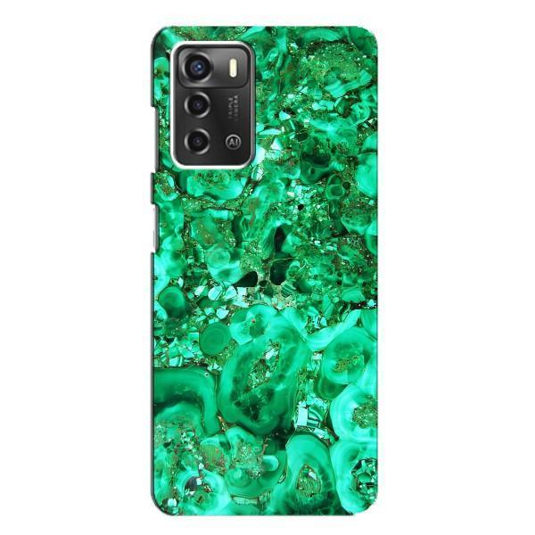 Мраморний чехол на ZTE Blade A52 (VPrint) – Салатовий Мрамор
