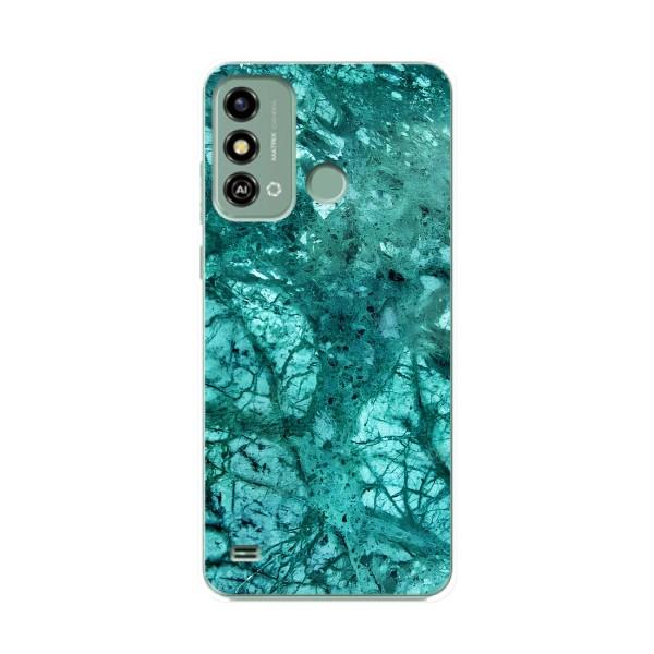 Мраморный чехол на ZTE Blade A53 (VPrint) – Зеленый мрамор