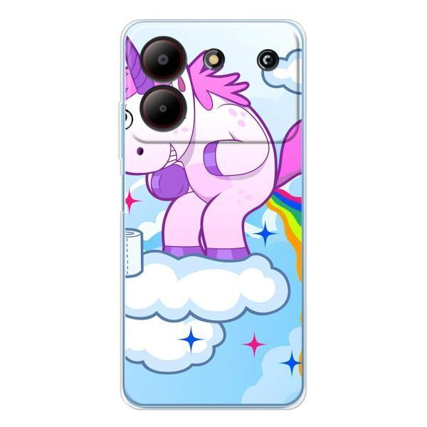 Чохол Unicorn на ZTE Blade A54 – Веселка Єдиноріга