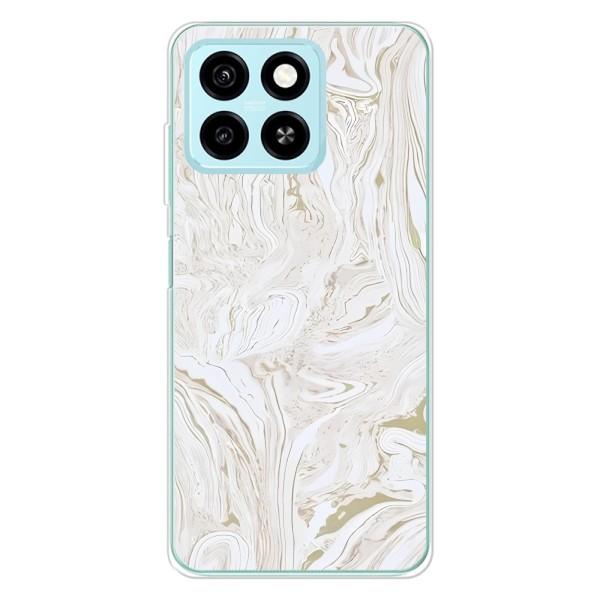 Мраморный чехол на ZTE Blade A55 (VPrint) – Белый мрамор