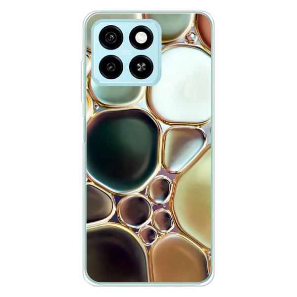 Мраморный чехол на ZTE Blade A55 (VPrint) – Радужный Мрамор