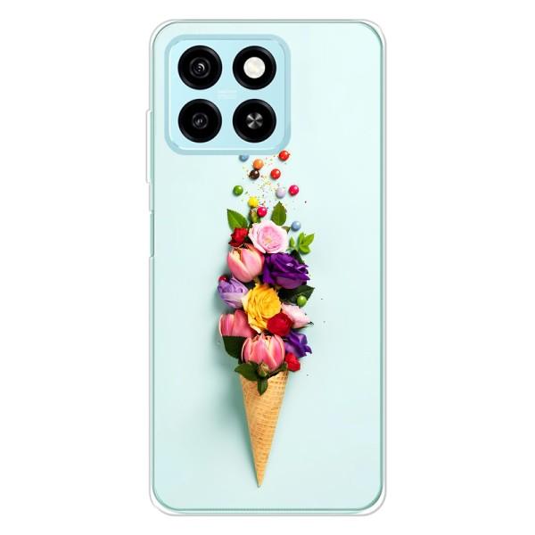Чохли з тематикою "КВІТИ" на ZTE Blade A55 – Квітка-морозиво