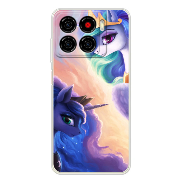 Чехол Unicorn на ZTE Blade A56 – Единорожки на тучках