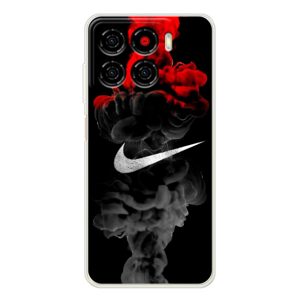 Чехол с логотипом Найк на ZTE Blade A56 – Найк на черном