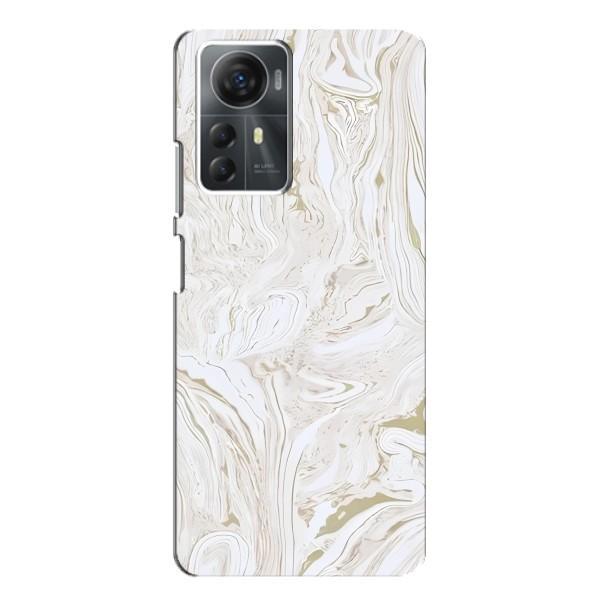 Мраморный чехол на ZTE Blade A72s (VPrint) – Белый мрамор