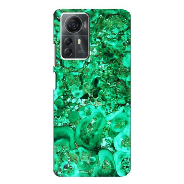 Мраморный чехол на ZTE Blade A72s (VPrint) – Салатный Мрамор