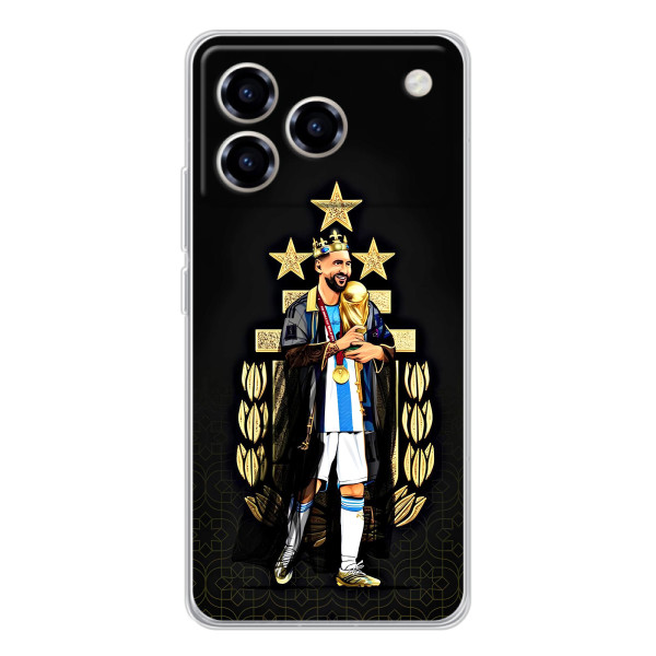 Чехлы для ZTE Blade A76 (Leo чемпион) (AlphaPrint) – Месси Король