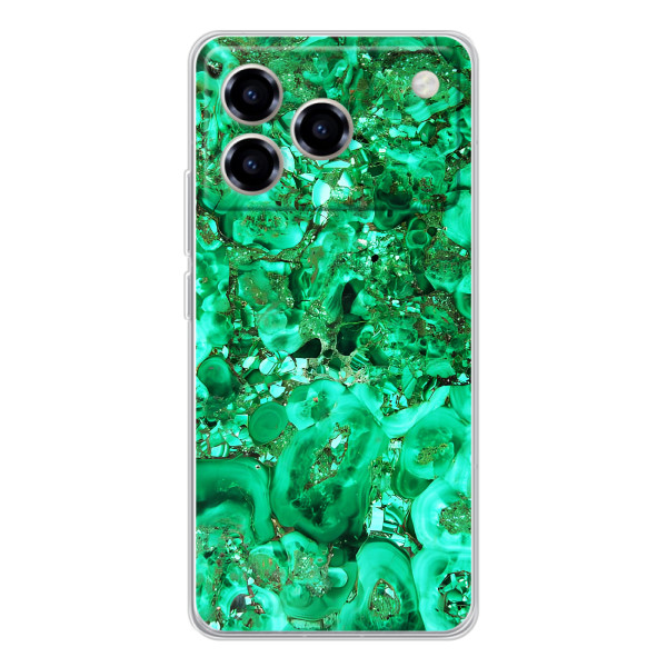 Мраморный чехол на ZTE Blade A76 (VPrint) – Салатный Мрамор