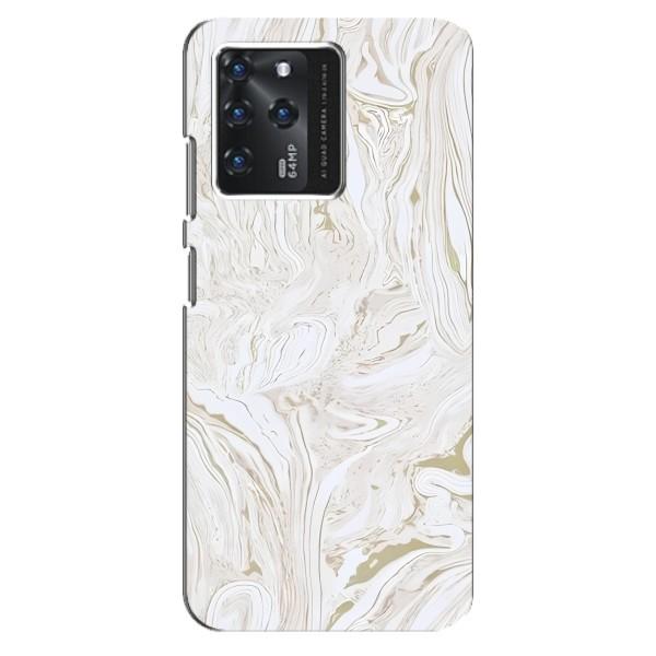 Мраморный чехол на ZTE Blade V30 (VPrint) – Белый мрамор