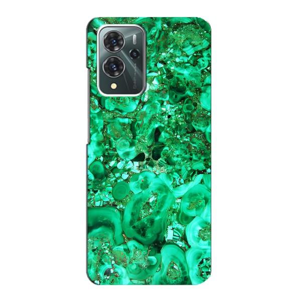 Мраморный чехол на ZTE Blade V40 Pro (VPrint) – Салатный Мрамор
