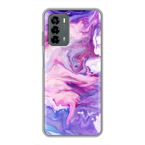 Чехлы с тематикой "Мрамор" на ЗТЕ Блейд В40 Вита – Фиолетовый мрамор