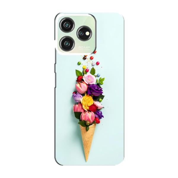 Чехлы с тематикой "ЦВЕТЫ" на ZTE Blade V50 Design – Цветок-мороженное