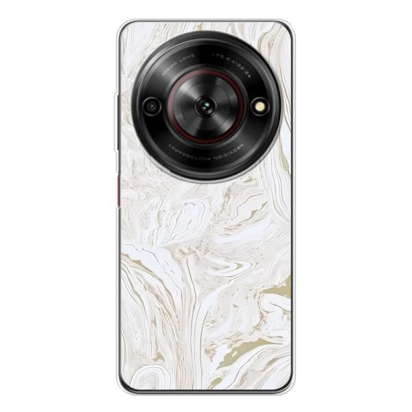 Мраморный чехол на ZTE Nubia Focus 5G (VPrint) – Белый мрамор