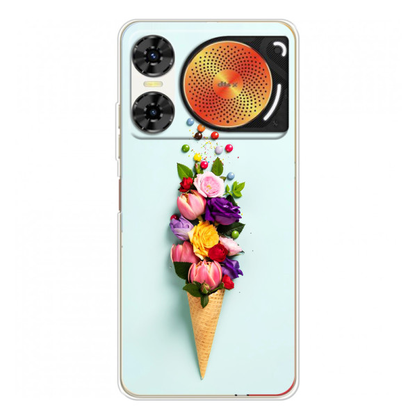 Чехлы с тематикой "ЦВЕТЫ" на ZTE Nubia Music 2 – Цветок-мороженное