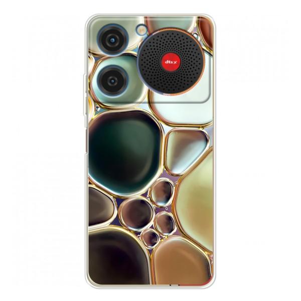 Мраморный чехол на ZTE Nubia Music (VPrint) – Радужный Мрамор