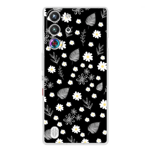 Чехлы с тематикой "ЦВЕТЫ" на ZTE Nubia RedMagic 10 Pro – цветение на чорном