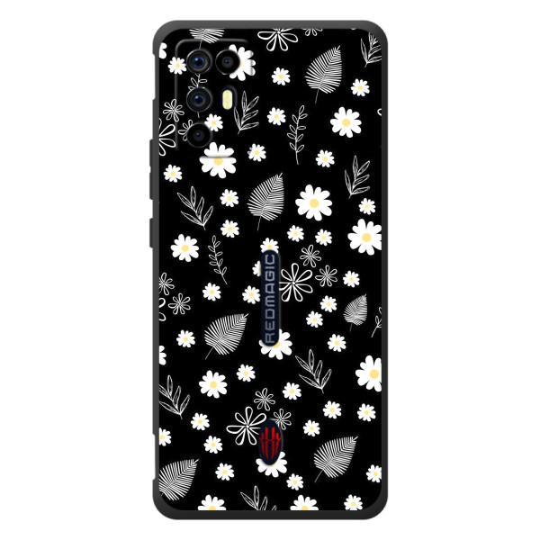Чехлы с тематикой "ЦВЕТЫ" на ZTE Nubia RedMagic 6R – цветение на чорном