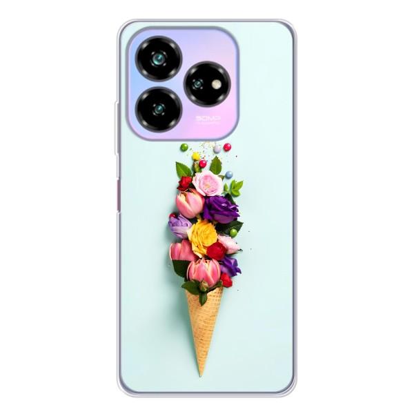 Чехлы с тематикой "ЦВЕТЫ" на ZTE Nubia V60 Design – Цветок-мороженное