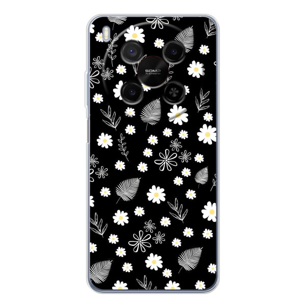 Чехлы с тематикой "ЦВЕТЫ" на ZTE Nubia V70 Max – цветение на чорном
