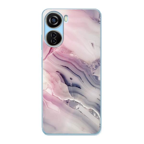 Мраморний чехол на ZTE V40 Design (VPrint) – Пурпурний Мрамор