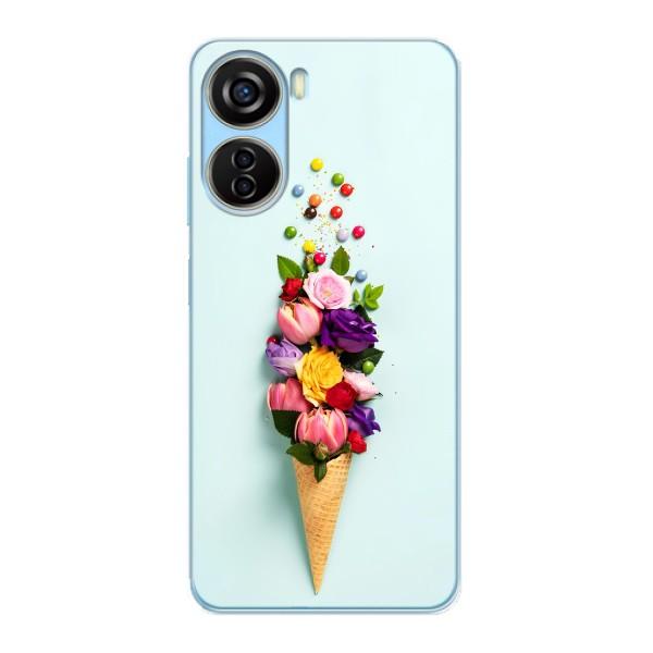 Чохли з тематикою "КВІТИ" на ZTE V40 Design – Квітка-морозиво