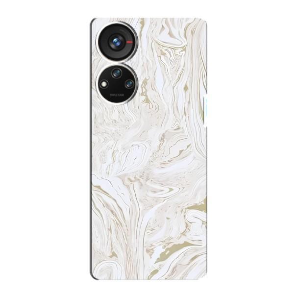 Мраморный чехол на ZTE Blade V40s (VPrint) – Белый мрамор