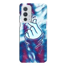 Чехол с принтом для OnePlus 9RT (AlphaPrint - Знак сердечка) – Радужное сердце