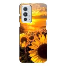 Чехол с Цветами для OnePlus 9RT (поле подсолнухов)