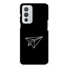 Чехол с картинками на черном фоне для OnePlus 9RT – Самолетик