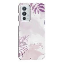 Чохол з квітковим принтом на OnePlus 9РТ – Фіолетове листя