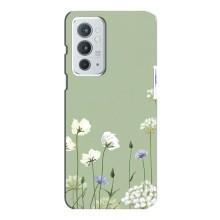 Чохол з квітковим принтом на OnePlus 9РТ – Квіти на зеленому