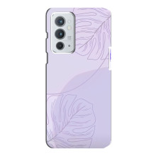 Чехол цветочный дизайн для OnePlus 9RT – Монстера фиолетовая