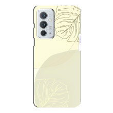 Чехол цветочный дизайн для OnePlus 9RT – Зелёный фон