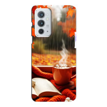 Чохол з унікальним дизайном 'Осінь з кавою' для OnePlus 9RT – Кава і дощ